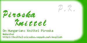 piroska knittel business card